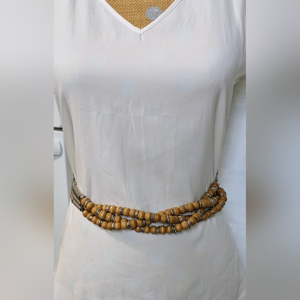 Boho Style Metal & Wood Adjustable Belt Twisted Unique Designsuper Cool